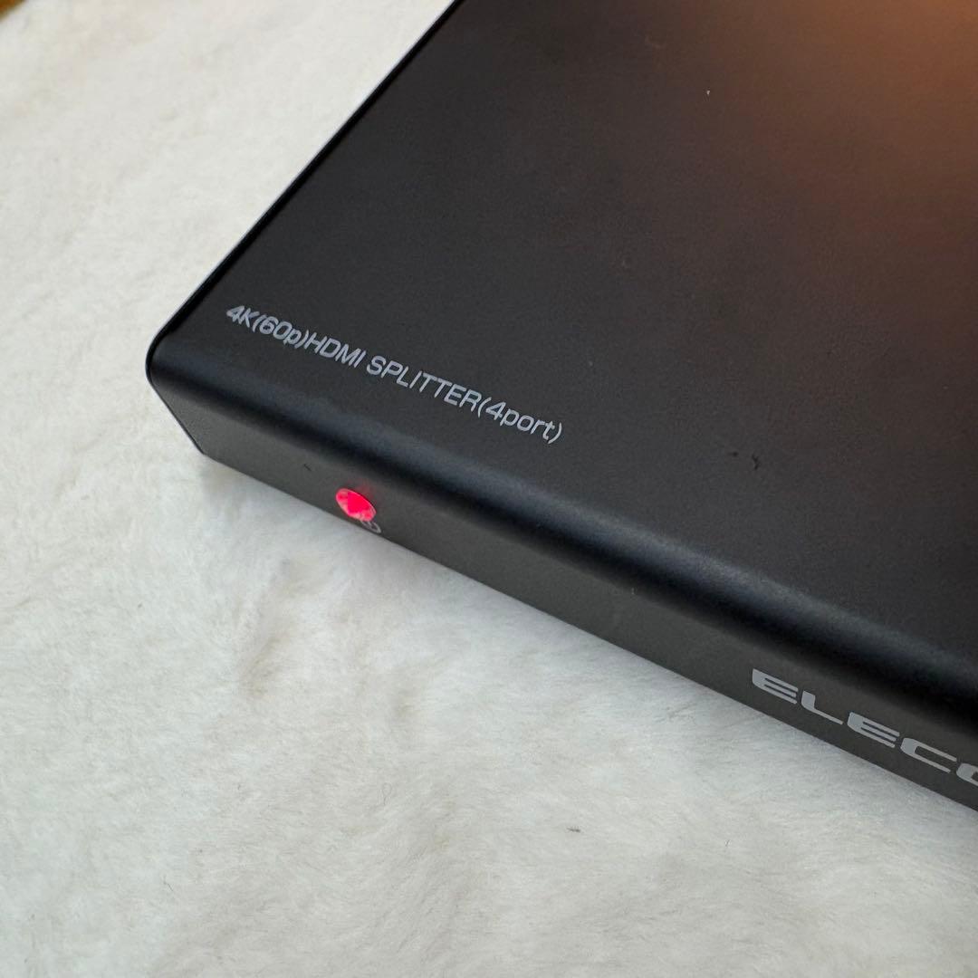 通電確認済みELECOM HDMI分配器 4K 60HZ VSP-HDP14BK