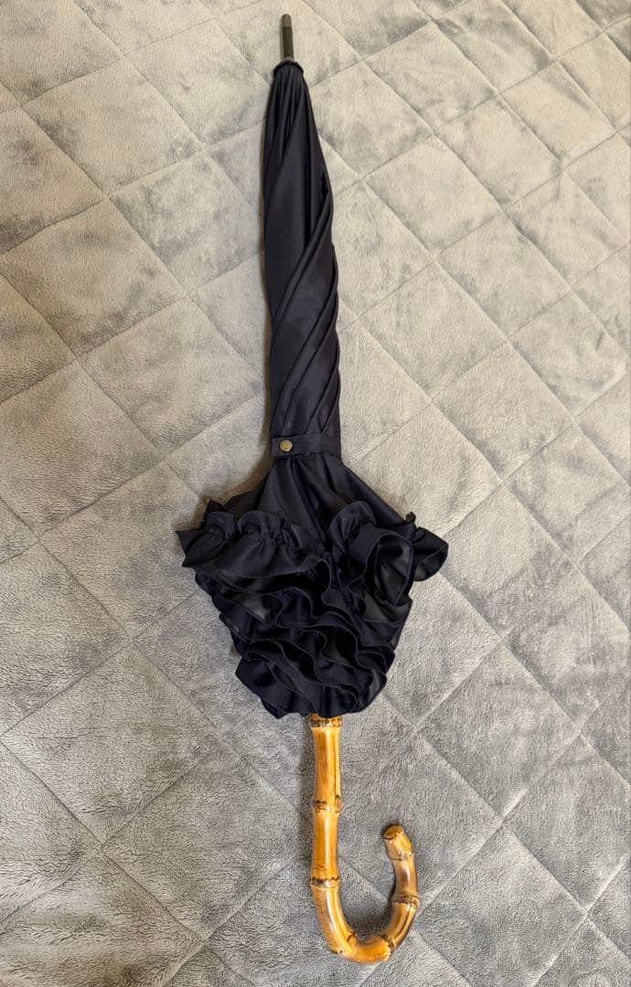 サンバリア100 フリル ネイビー 長傘