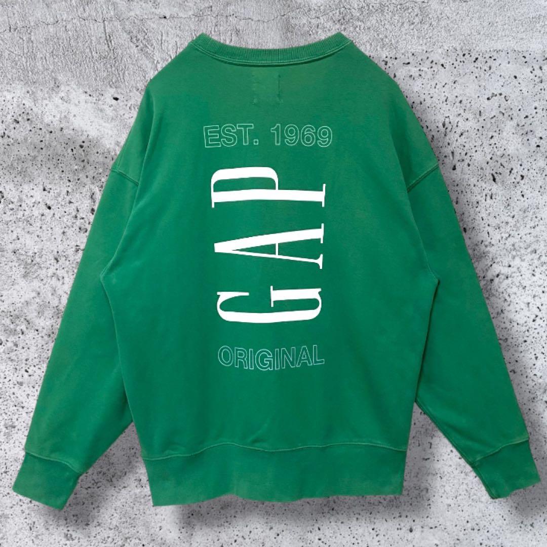 【YZERR着用・入手困難】GAP スウェット 緑S L相当 BADHOP