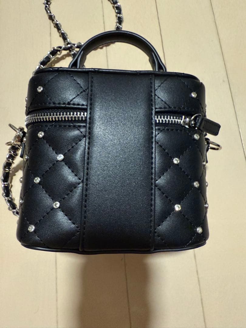 キルティングビジュースクエアミニバッグ