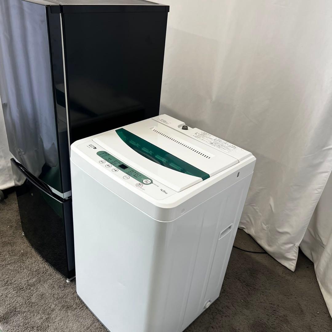 800⭕️洗濯機　冷蔵庫　一人暮らし　安い　東芝　小型　設置無料　黒