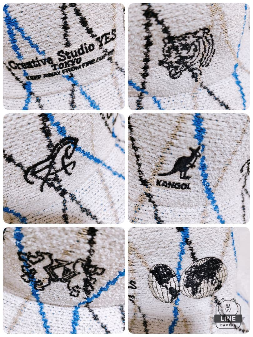 KANEDA×KANGOLPlaid Bermuda Casual ハット　白