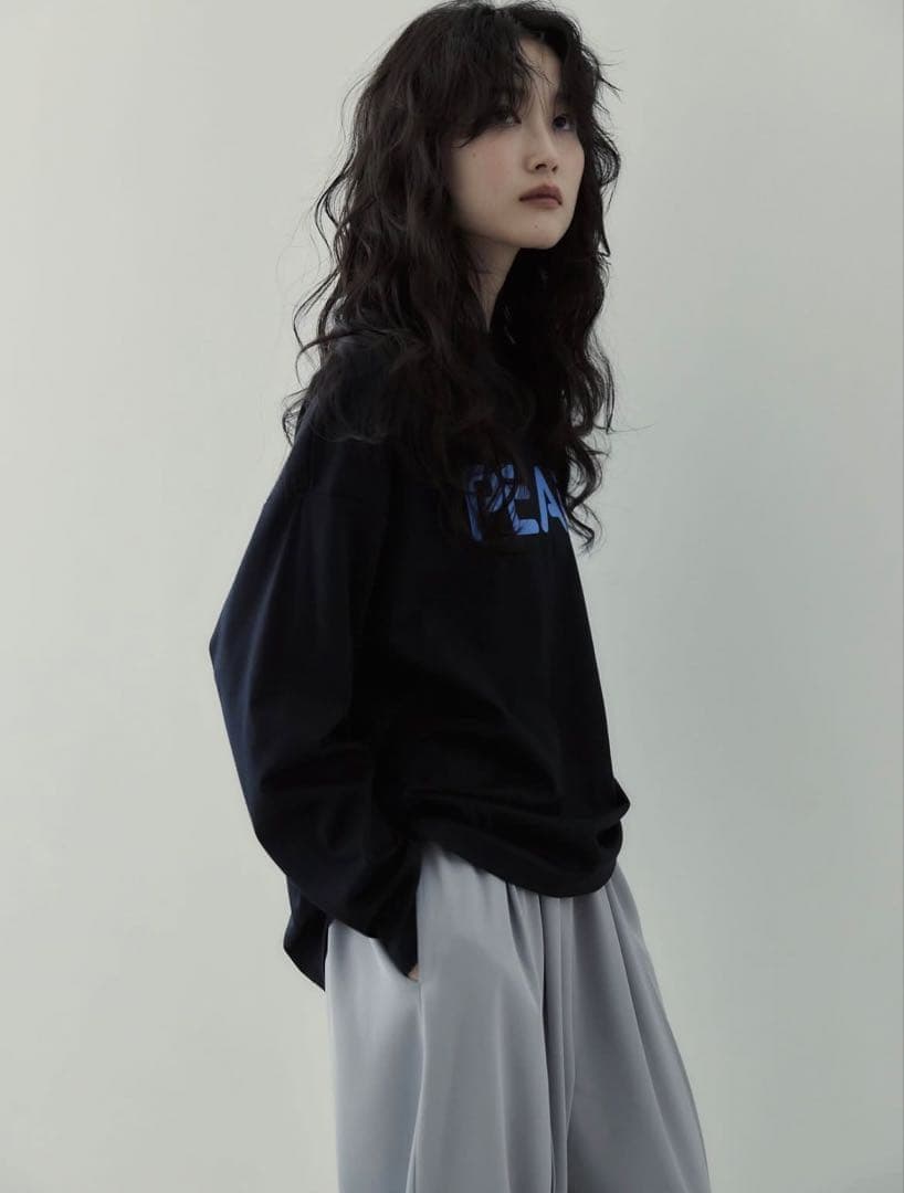 PEAR LONG TEE /BLK meer.メアー