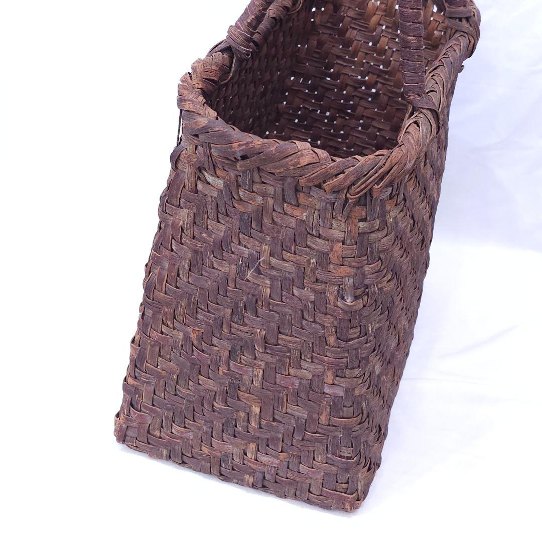 山葡萄 かごバッグ 籠 トートバッグ 編み込み ヴィンテージ　内袋無し