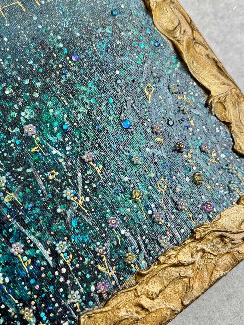 アクリル画テクスチャーアートno.839抽象画キャンバスアートパネル夜景