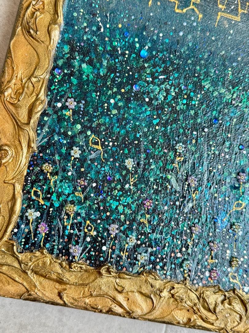 アクリル画テクスチャーアートno.839抽象画キャンバスアートパネル夜景