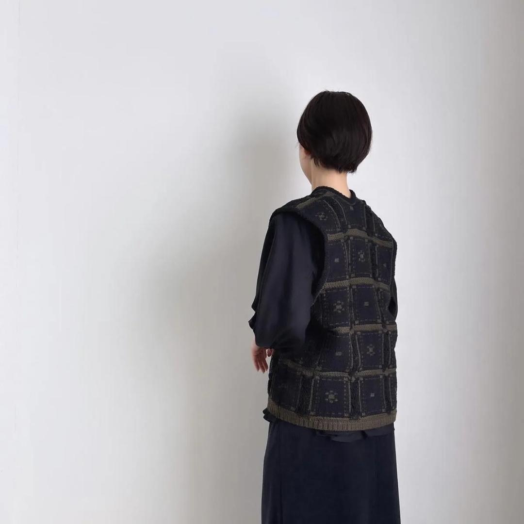 ONICA ニットベスト blocked-jacquard vest　オニカ