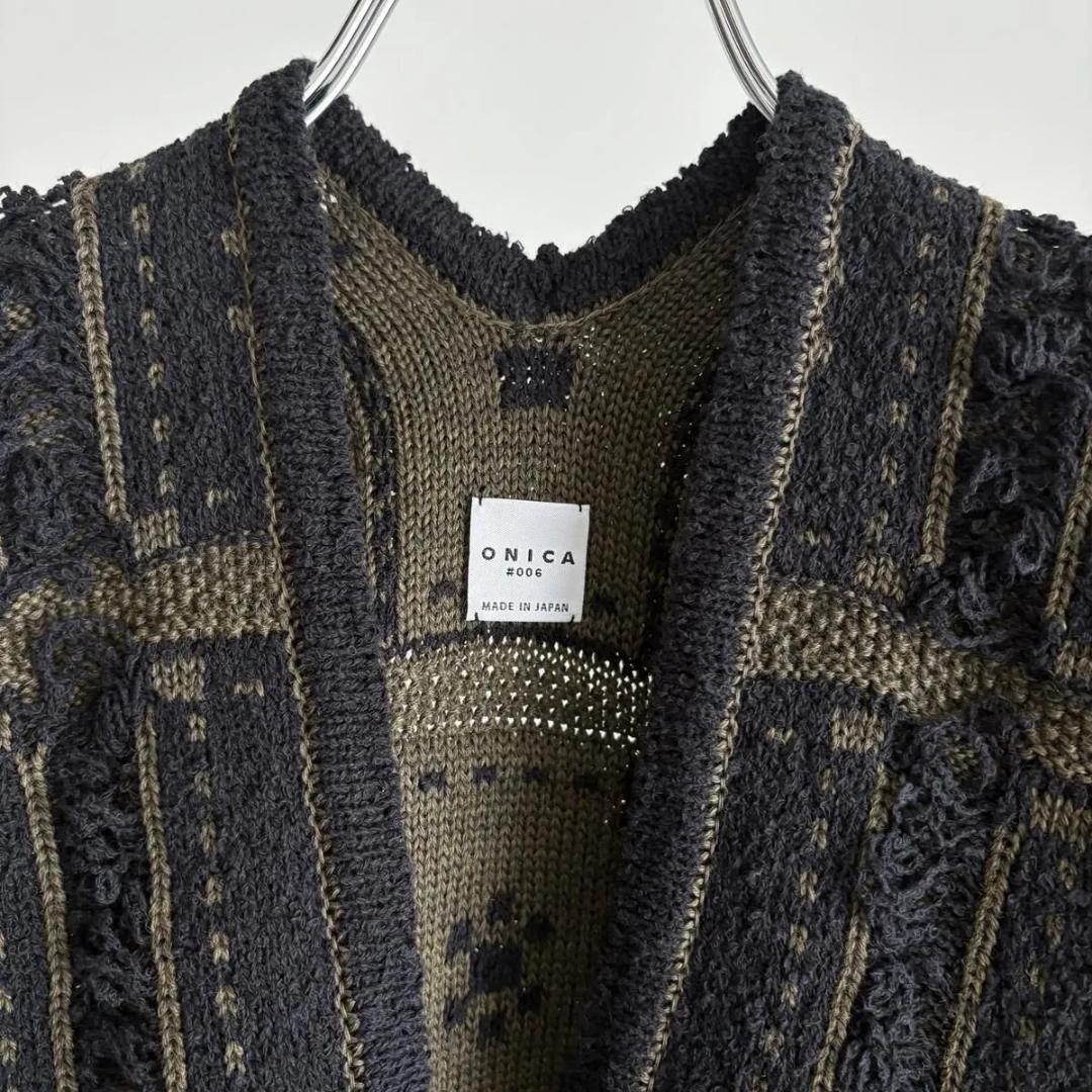ONICA ニットベスト blocked-jacquard vest　オニカ