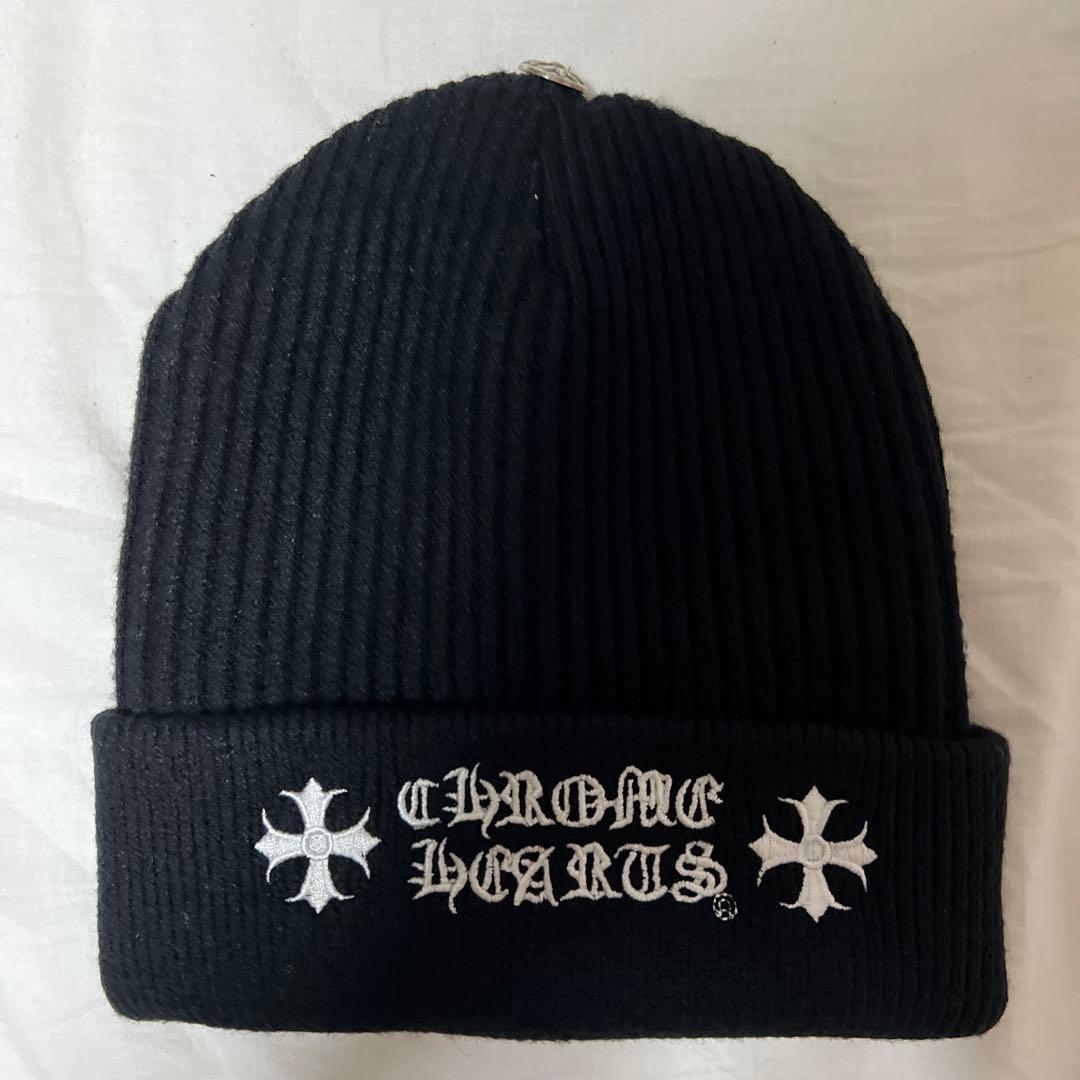 CHROME HEARTS ブラックニット帽 ビーニー