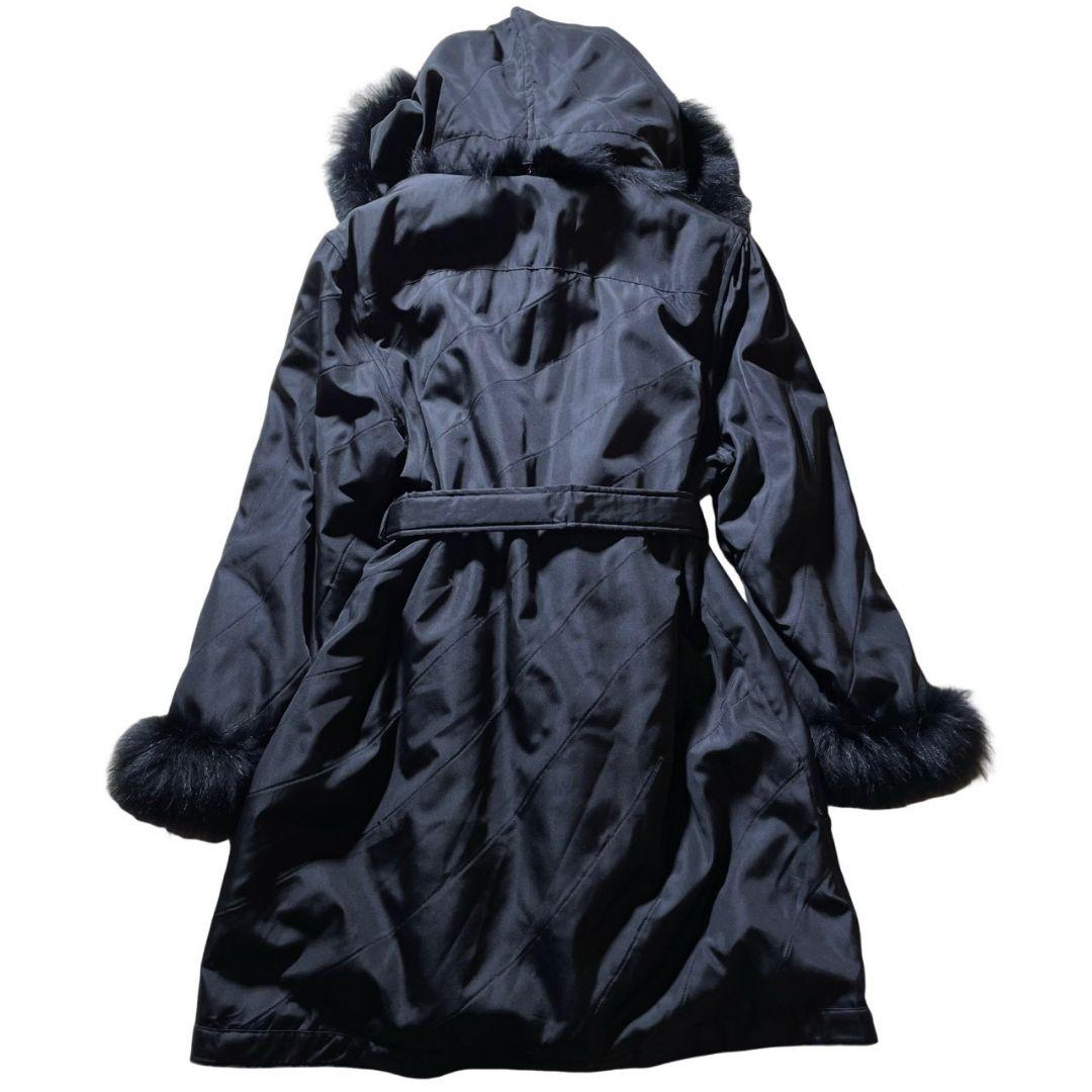 【希少品/入手困難】ロングコート リバーシブル シルク フォックス ベルト　光沢