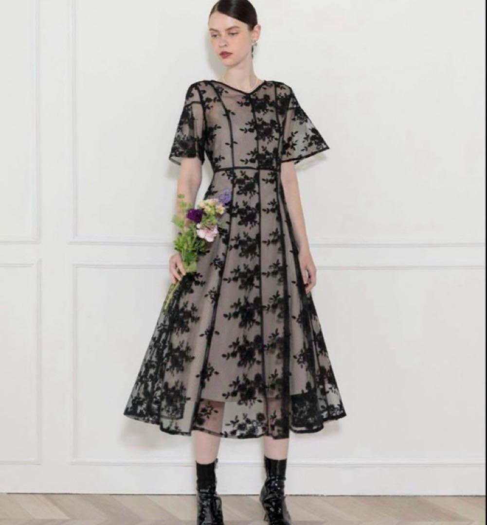 Leja 花柄後ろリボン半袖キャミワンピースセットアップドレス