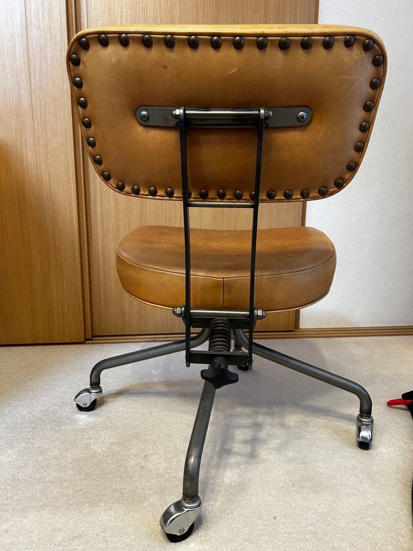 TRUCK FURNITUREブラウンレザーデスクワークチェア