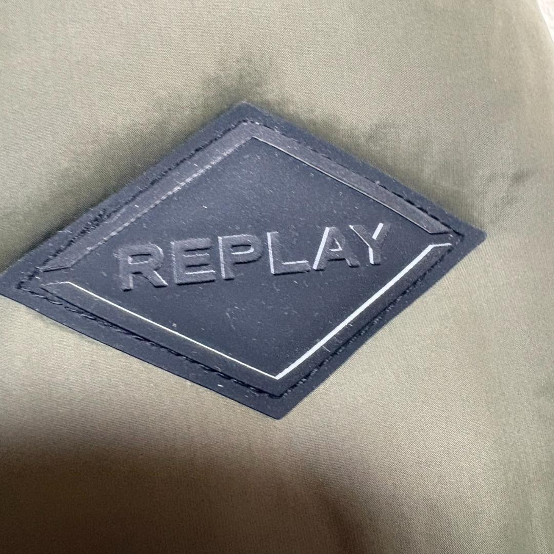 美品 REPLAY 中綿 ロングダウンコート ヘビーウェイト カーキ
