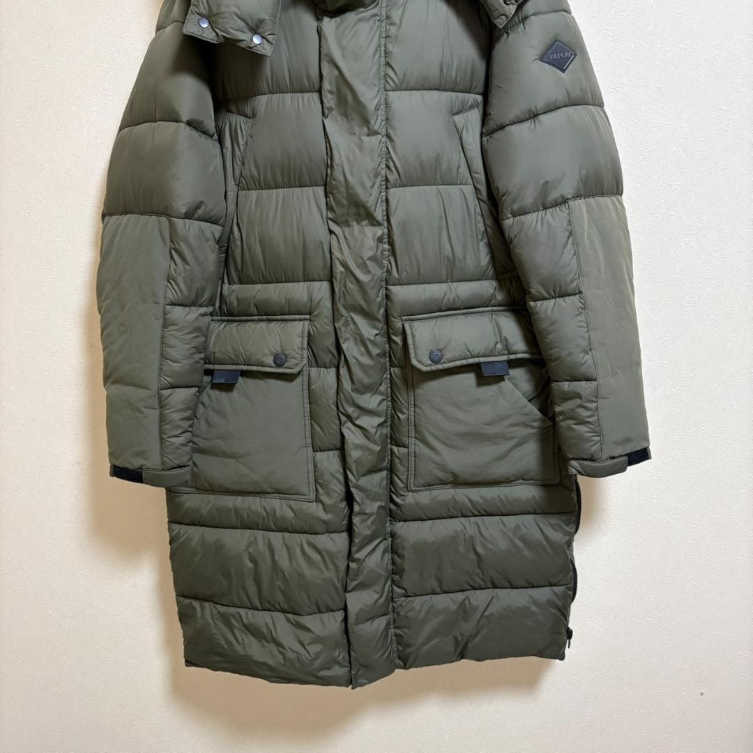 美品 REPLAY 中綿 ロングダウンコート ヘビーウェイト カーキ