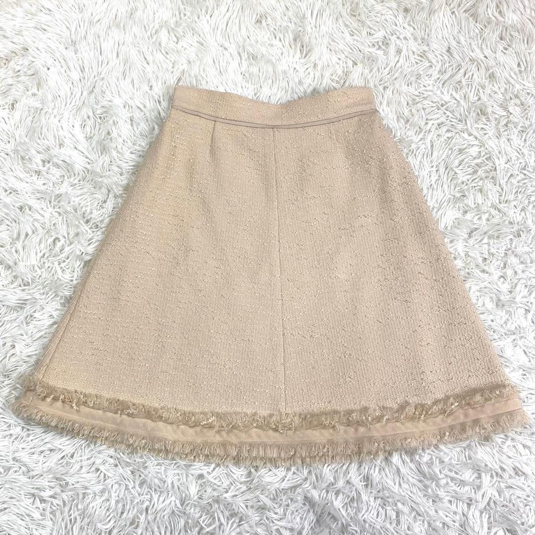 極美品✨FOXEY マダムモンテーニュ ツイードセットアップ シルク ベージュ系