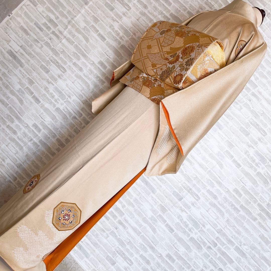 15％OFF SALE中❗️訪問着　フルセット　エ霞　鹿の子絞り　地紋　H5