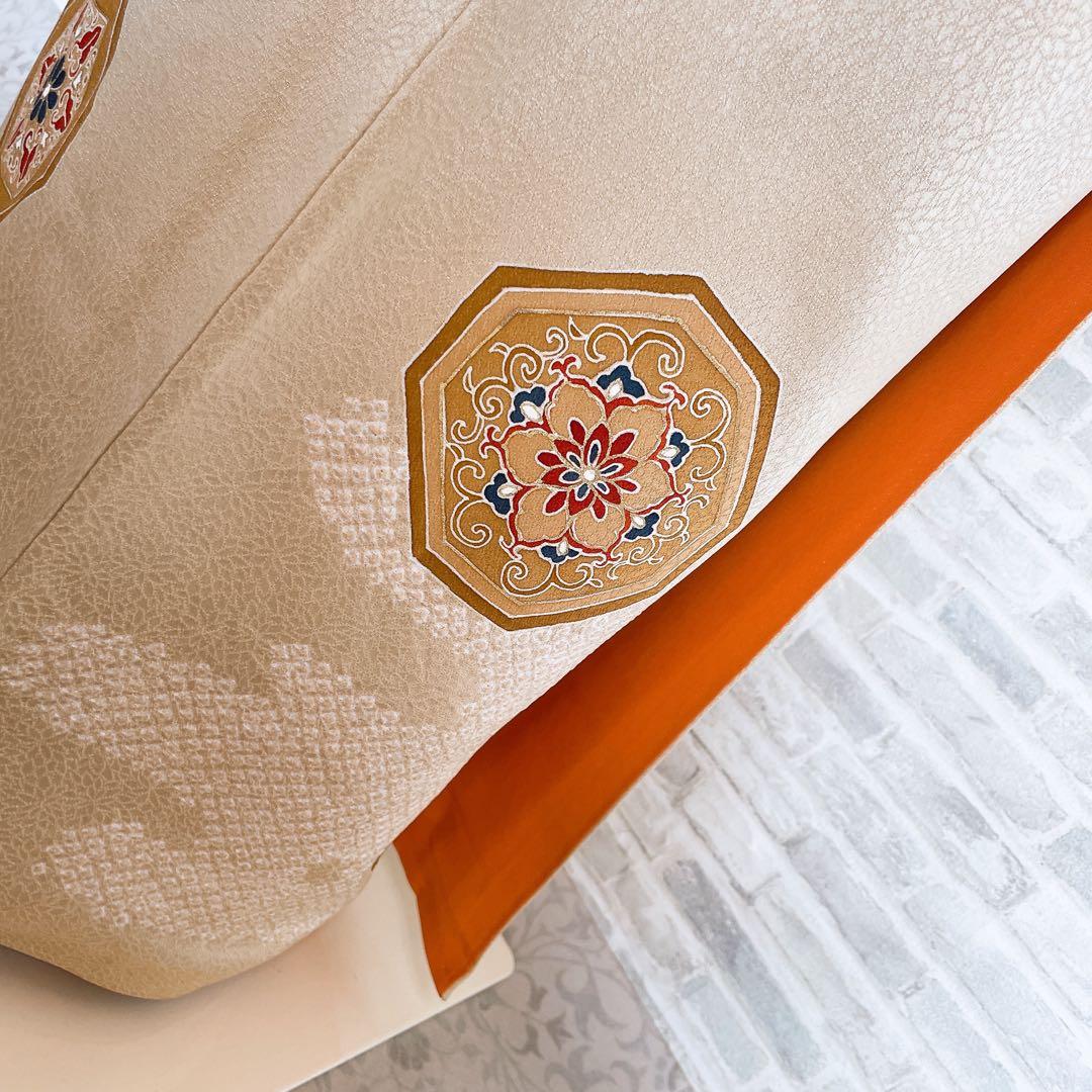 15％OFF SALE中❗️訪問着　フルセット　エ霞　鹿の子絞り　地紋　H5