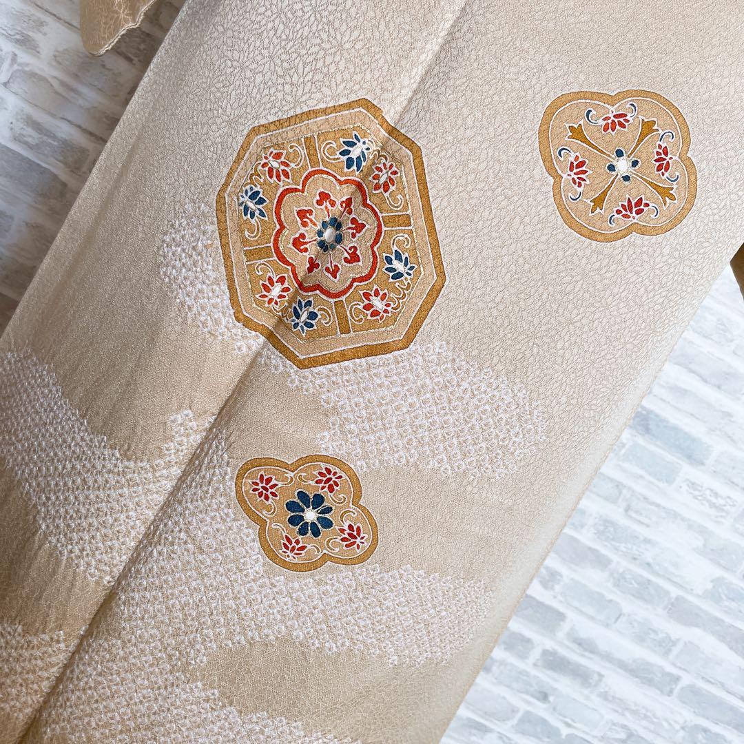 15％OFF SALE中❗️訪問着　フルセット　エ霞　鹿の子絞り　地紋　H5