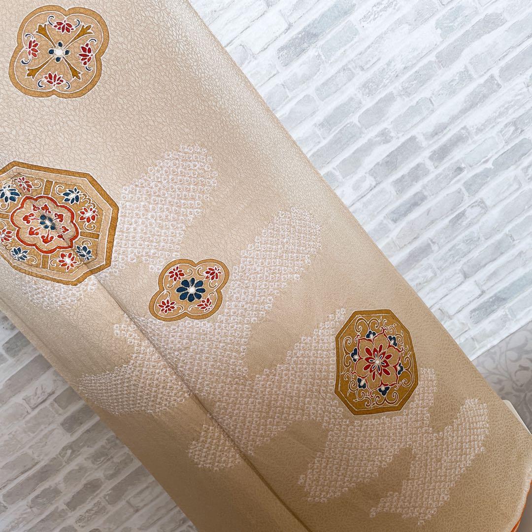 15％OFF SALE中❗️訪問着　フルセット　エ霞　鹿の子絞り　地紋　H5