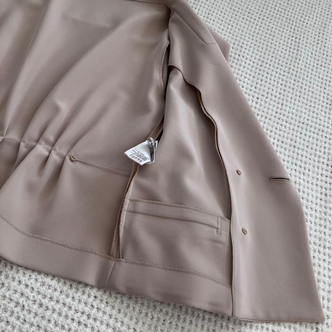 美品FOXEY NEWYORK★ビックカラージャケット★ベージュ★サイズ38