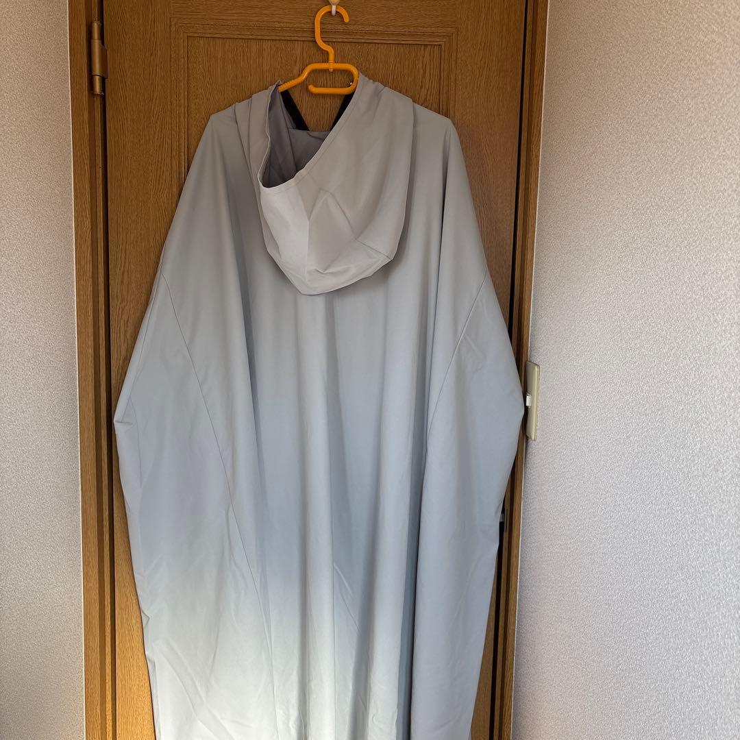 YOSA フルジップフード付きグレーケープ