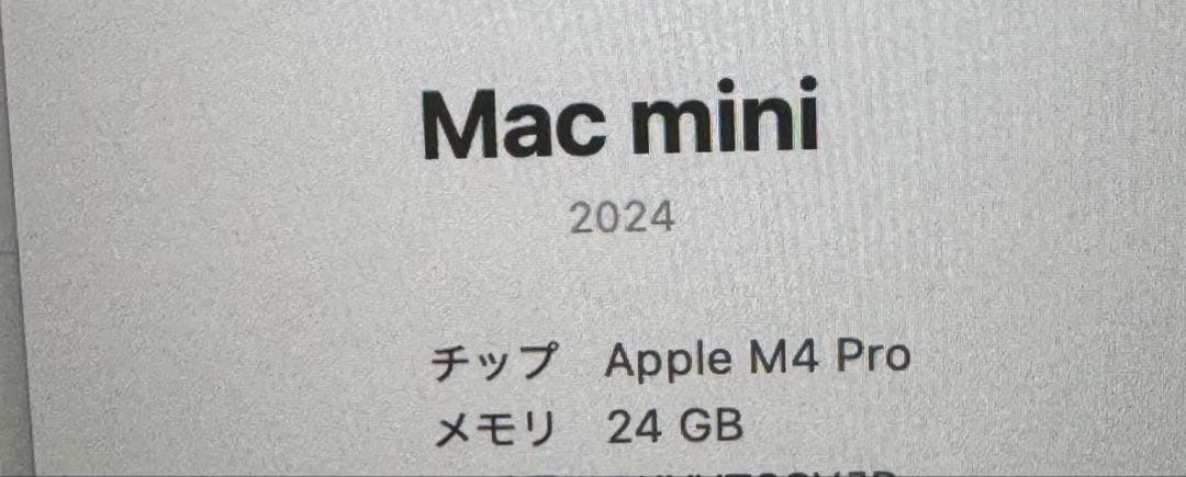 Apple Mac mini M4 pro 24gb 512gbトラックパッド付
