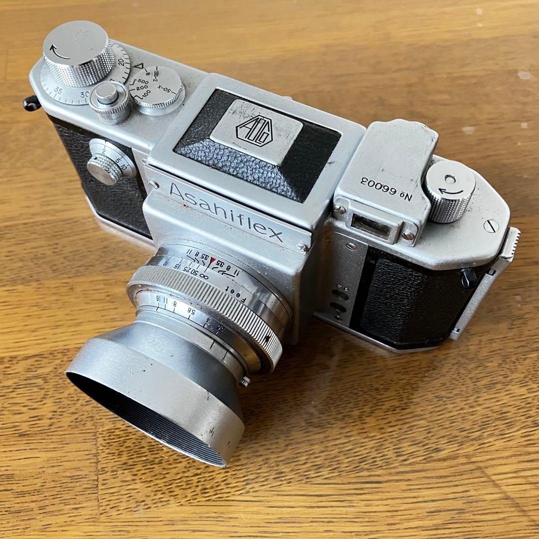 Asahiflex アサヒフレックス 一眼レフカメラ　革ケース付き