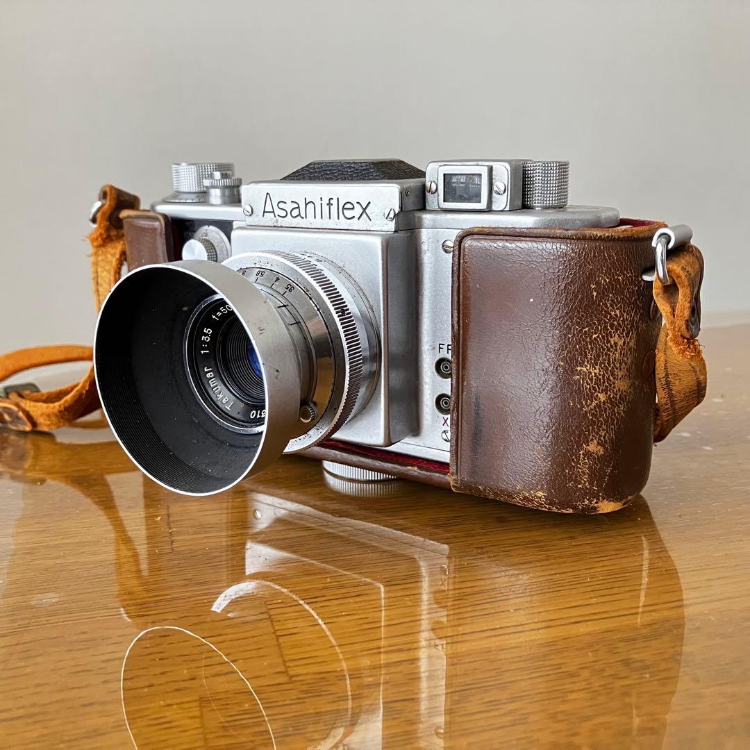 Asahiflex アサヒフレックス 一眼レフカメラ　革ケース付き