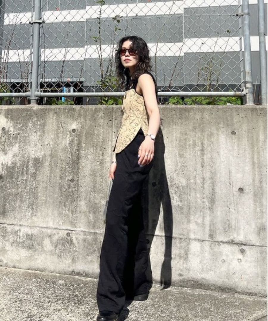 最終値下げ！24年【Ameri】MATELASSE SLIM PANTS パンツ