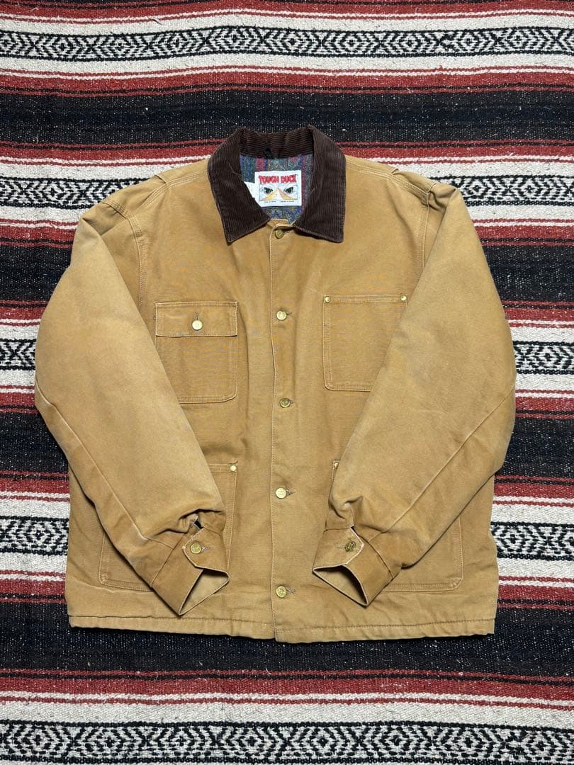 80s　タフダック　usa カバーオール　裏地ブランケット　サンフェード