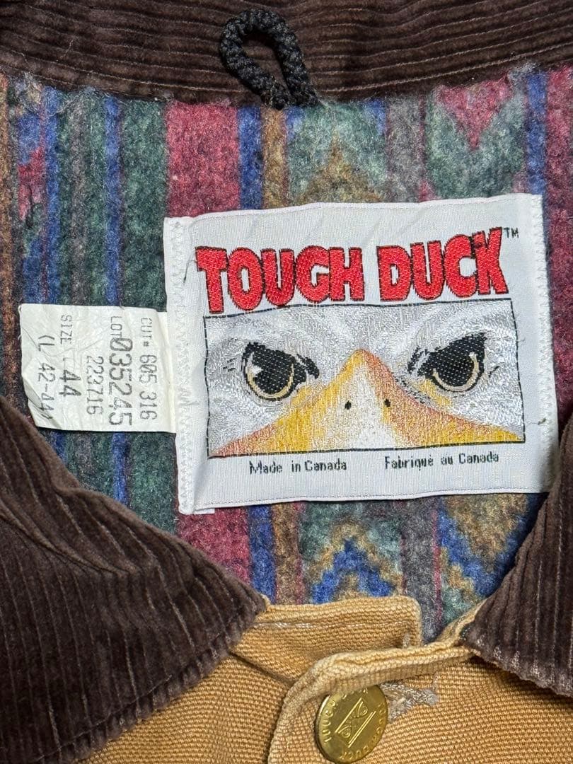 80s　タフダック　usa カバーオール　裏地ブランケット　サンフェード