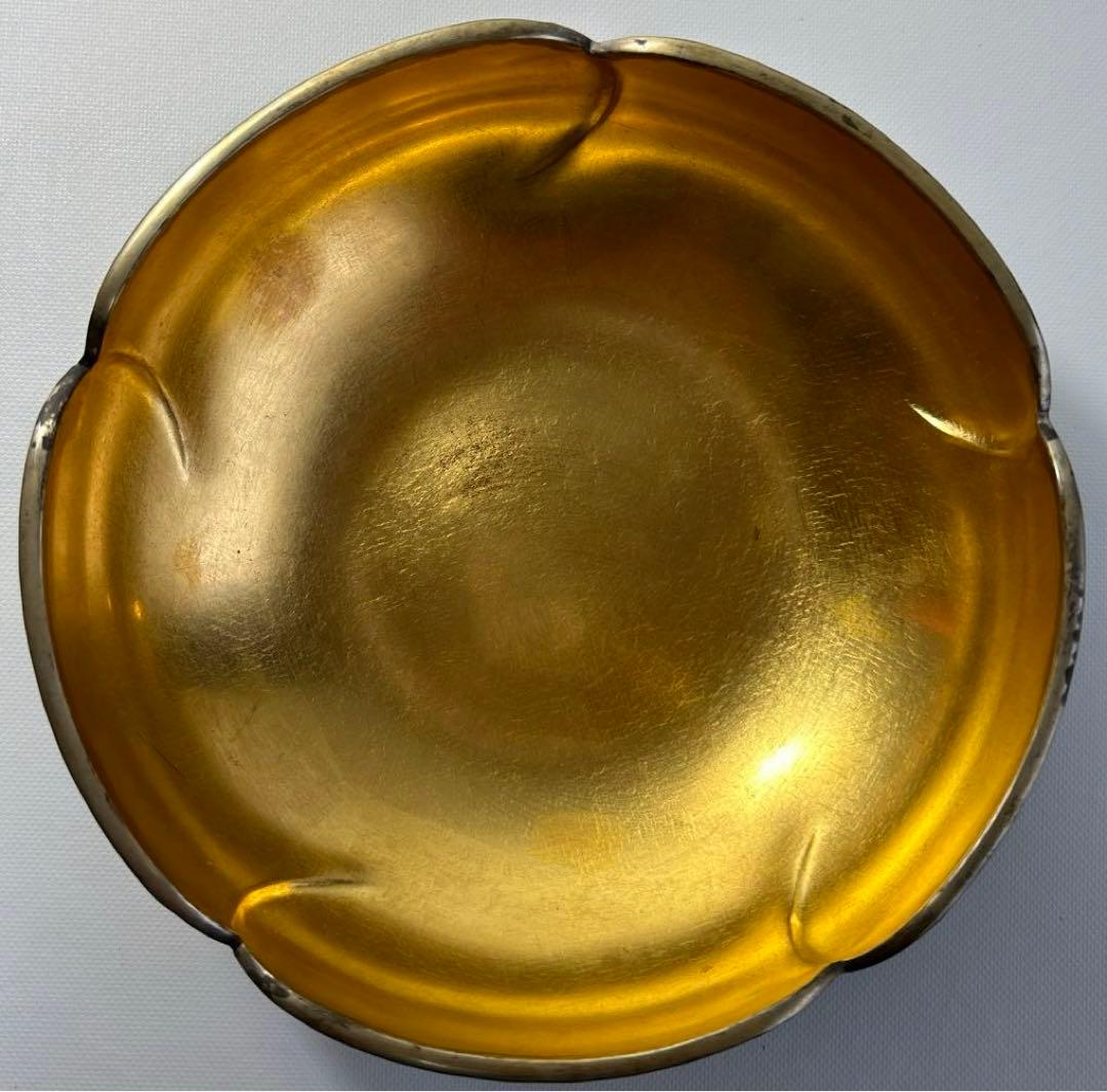 更にx8値下げ！金谷五郎三郎　内金張り錺鋳菓子器（箸付）＜1100010a72＞