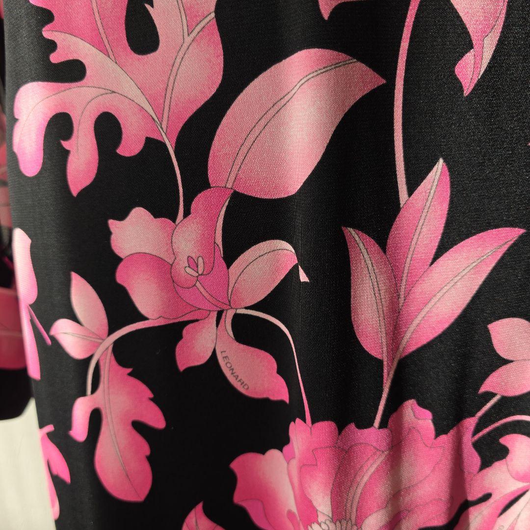 Leonard　カンカン 長袖ワンピース 40サイズ美品　クリスマス特価！！