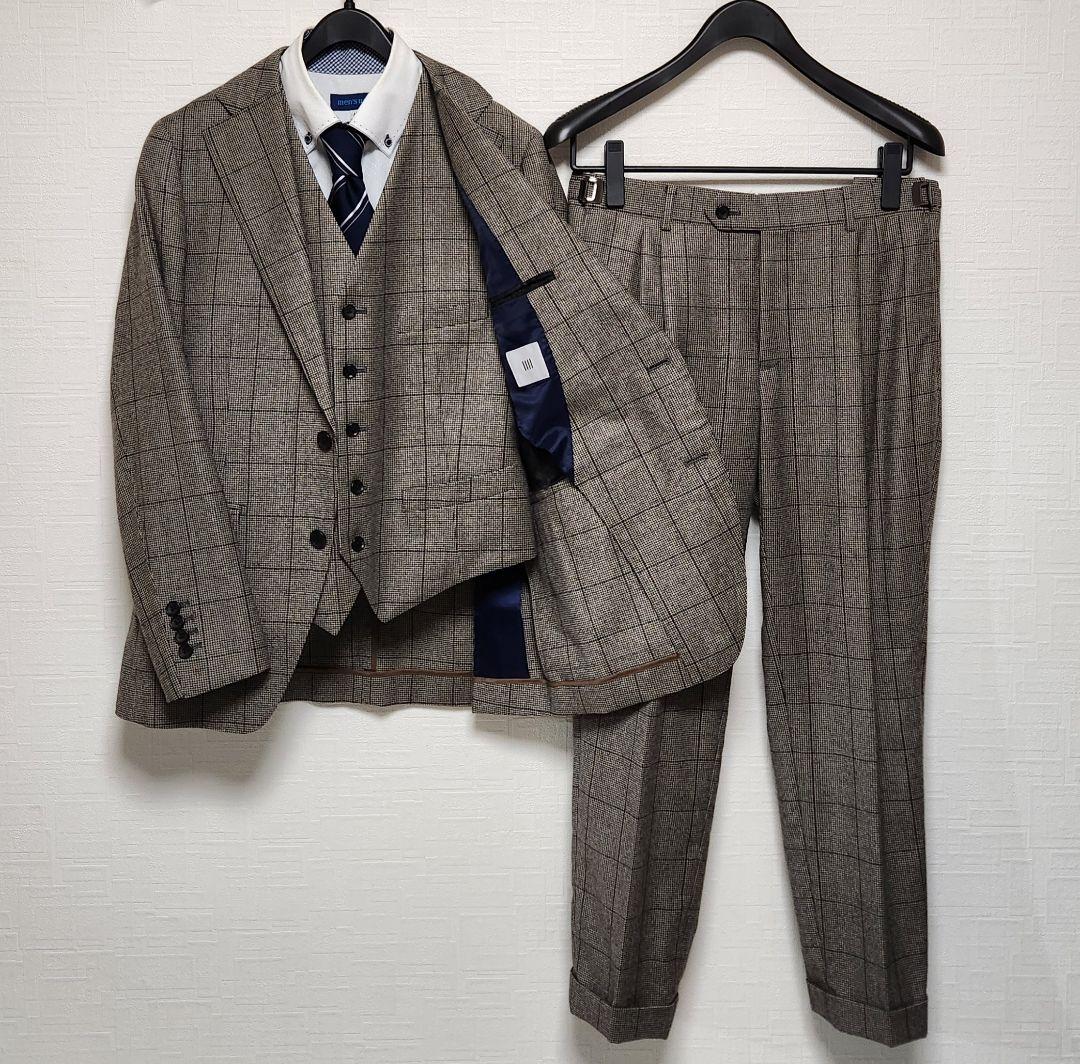 スーツセレクト　×　マルゾット　メンズ　スーツ　スリーピース　リバーシブルベスト