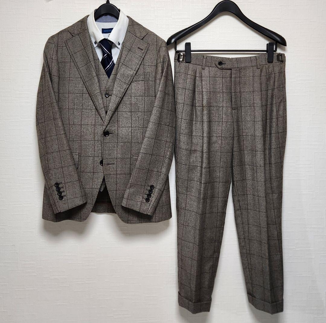 スーツセレクト　×　マルゾット　メンズ　スーツ　スリーピース　リバーシブルベスト