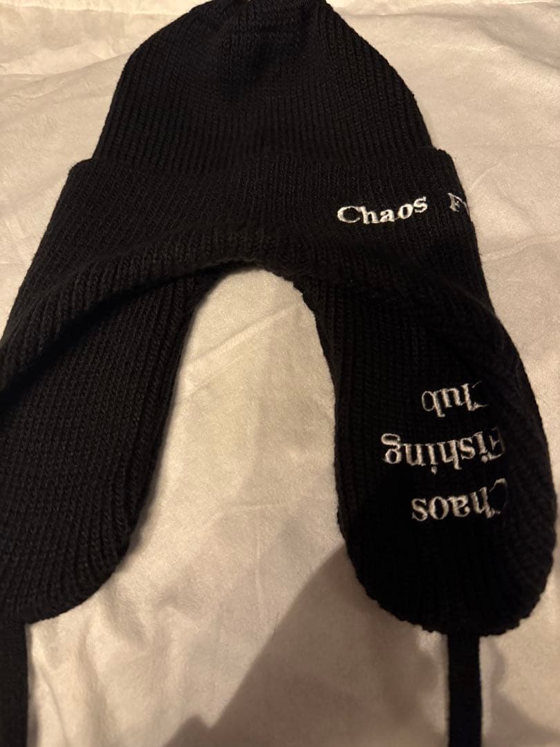 Chaos Fishing Club Logo Dog Ear Cap 黒