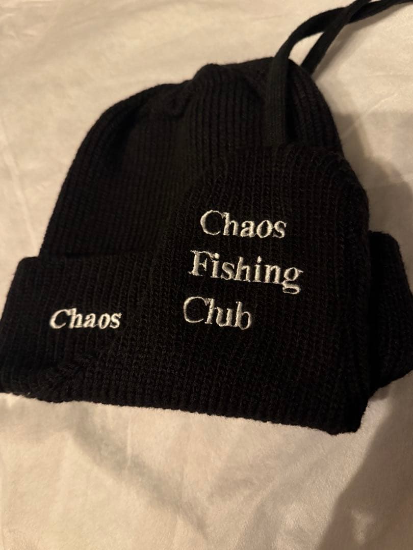 Chaos Fishing Club Logo Dog Ear Cap 黒
