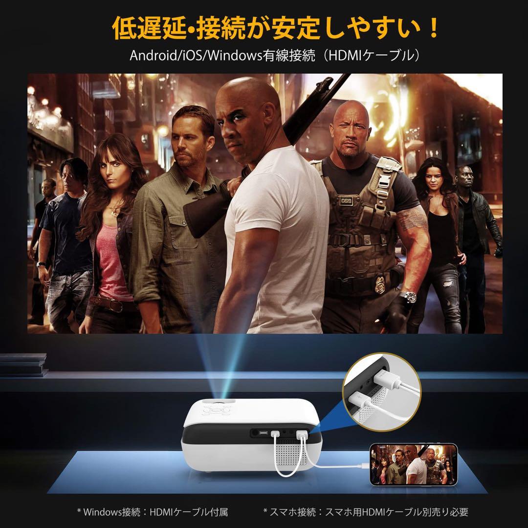 HAPPRUN 家庭用 プロジェクター 1080P 4K対応