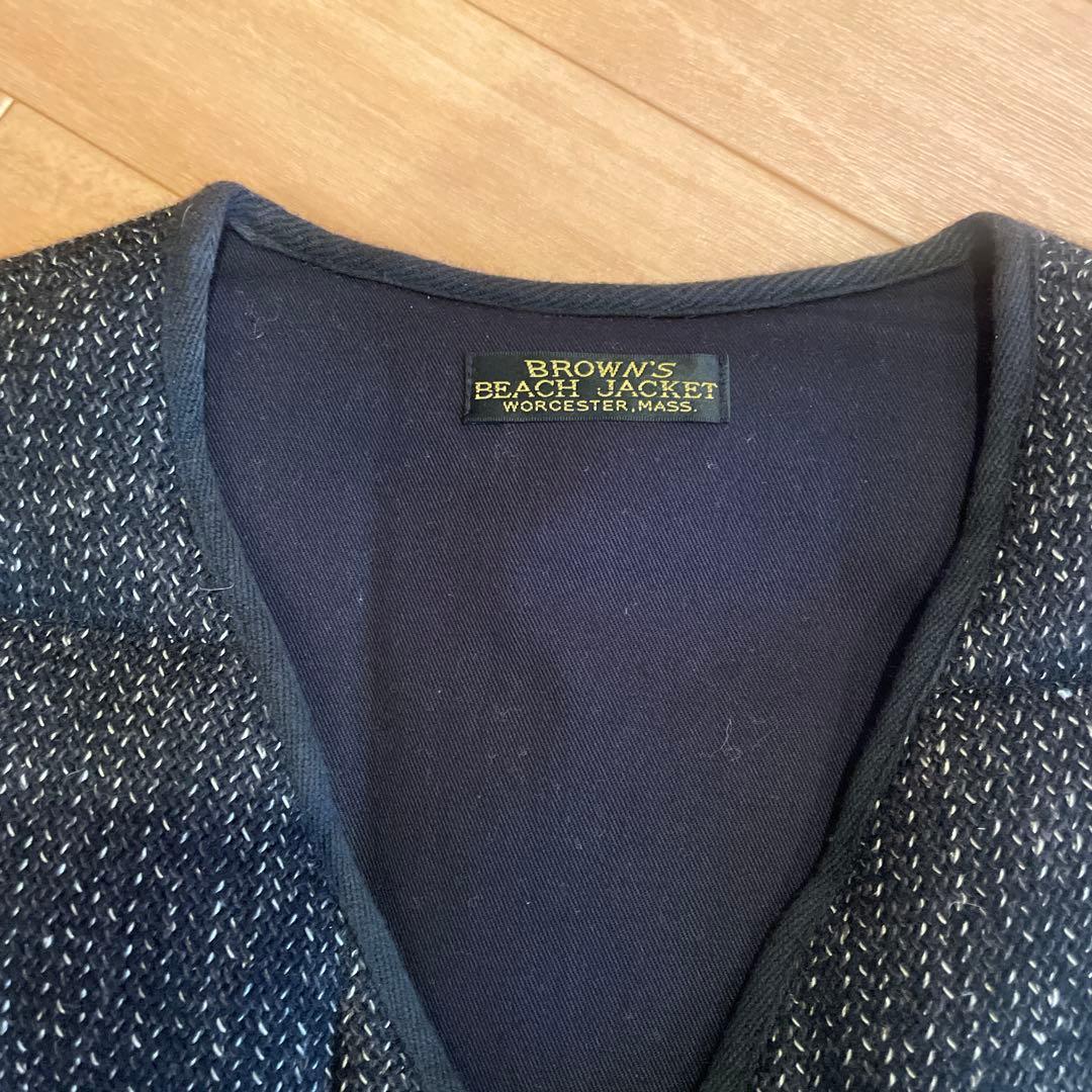 BROWN'S BEACH JACKETブラウンズビーチ　ベスト　ごま塩