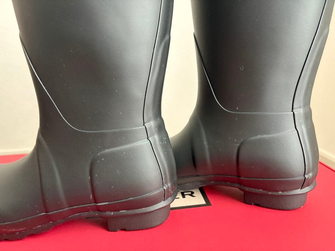 【25㎝】HUNTER ロング レインブーツ 雨靴 ブラック 黒