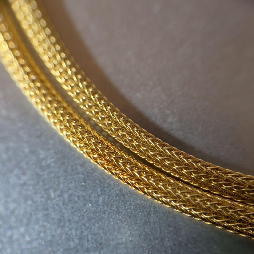 ネックレス　K18　YG　 編み込み　10.57g