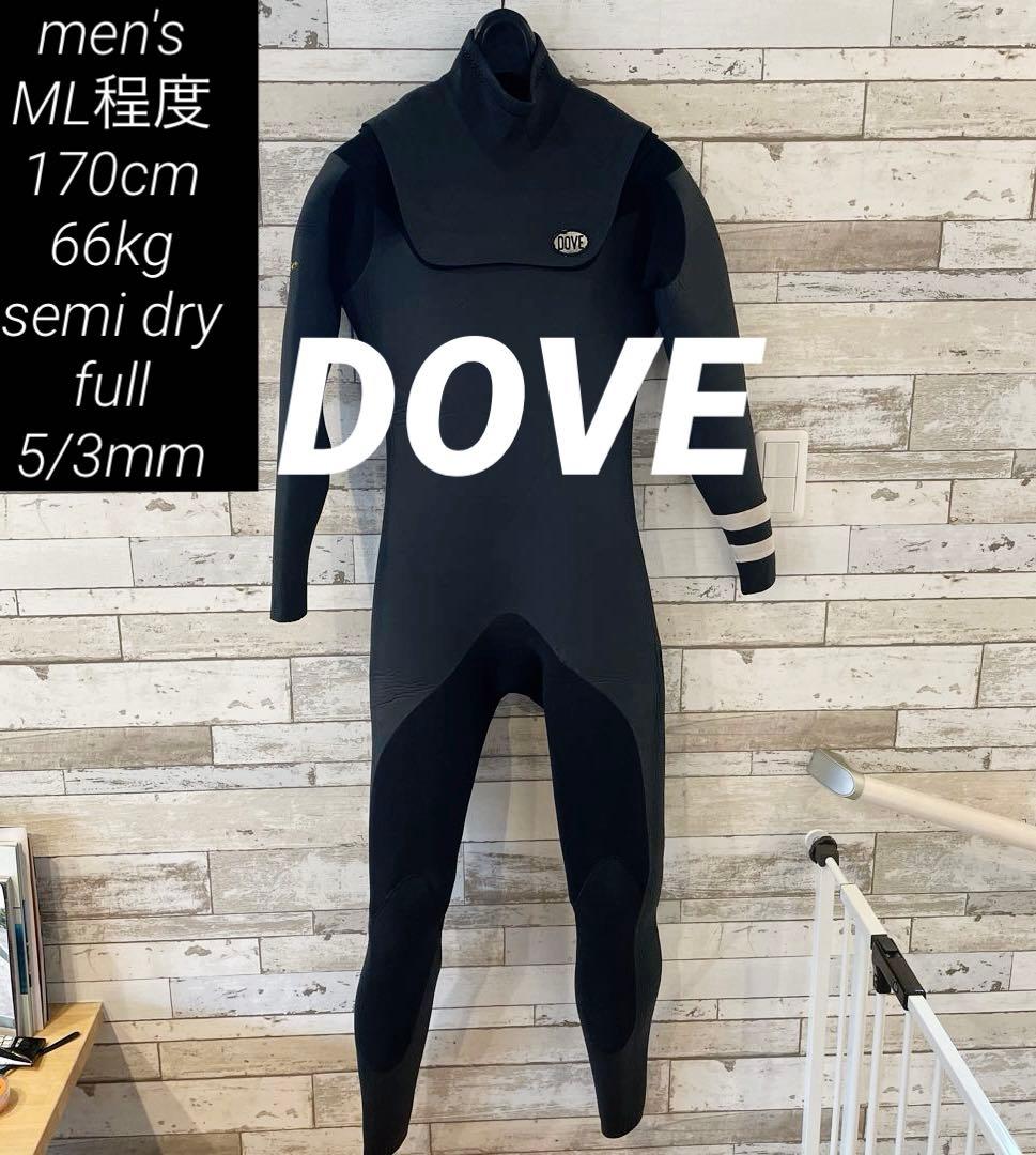 【DOVE メンズ 170/66】ML程度 セミドライ 5/3ミリ 裏起毛