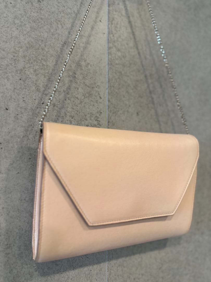 ★新品未使用★MaxMara ピンクベージュ クラッチバッグ　定価¥48,400