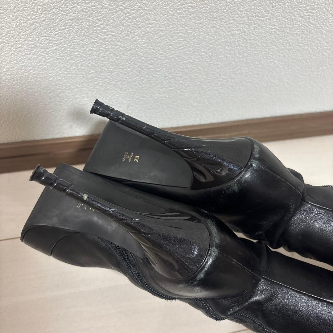 コメックス　ブラックロングブーツ 13cmハイヒール