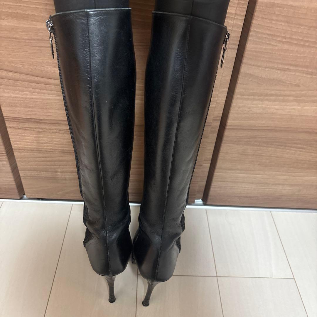 コメックス　ブラックロングブーツ 13cmハイヒール