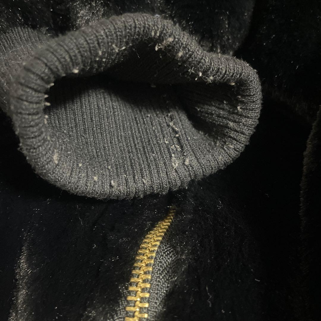 リズリサ リボンうさ耳ファーブルゾン ブラック