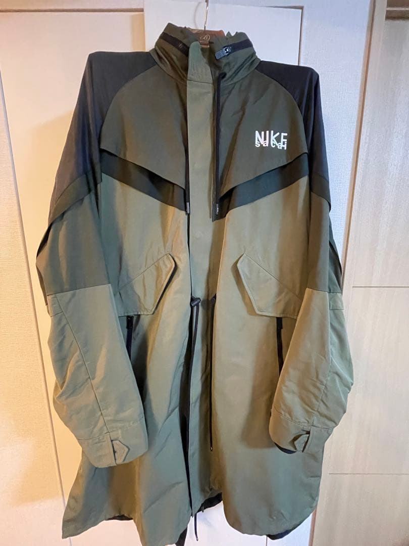 NIKE sacai モッズコート L オリーブグリーン