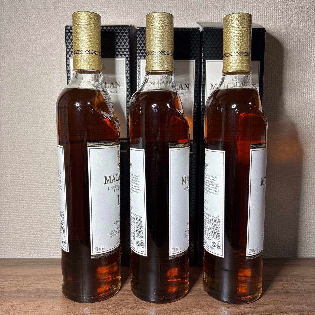 The Macallan 12年 シェリーオーク 3本セット