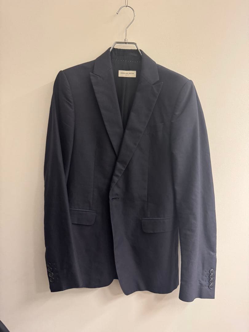 ドリスヴァンノッテン テーラードジャケット 紺 44