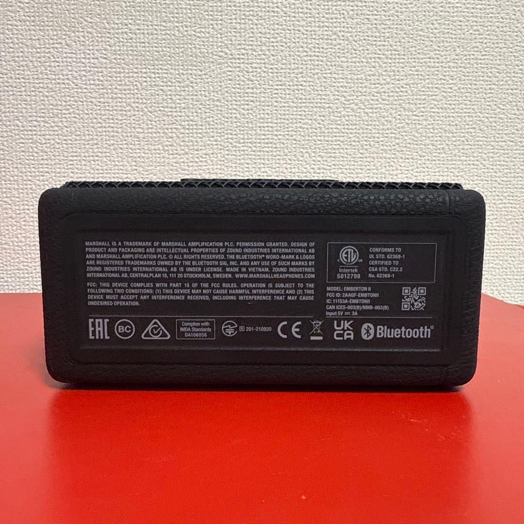 美品Marshall ワイヤレスポータブル防水スピーカー EmbertonⅡ